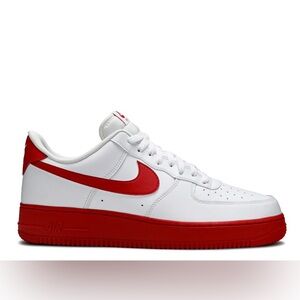 Nike Air Force 1 Low White/Red Sneakers sz 7Y